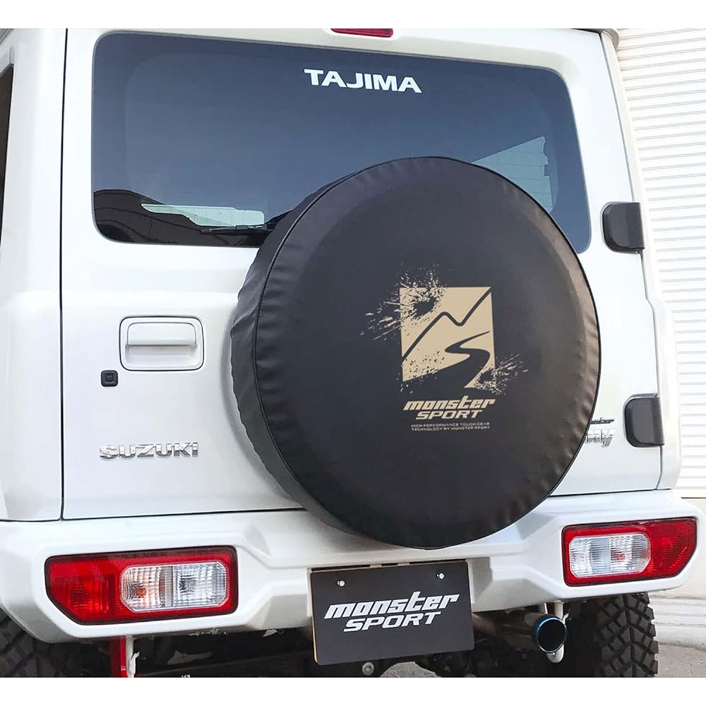 MONSTER SPORT Spare Tire Cover, Square Beige, Vehicle Specific Design, Jimny [JB64W] Spare Tire Tire Cover, Made in Japan, Waterproof, Dustproof, Deterioration Prevention, Storage, Storage 771140-5500M