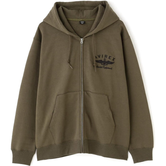 [Avirex] VARSITY LOGO SWEAT PARKA/Varsity Logo Sweatshirt Hoodie Men's 783-2231004