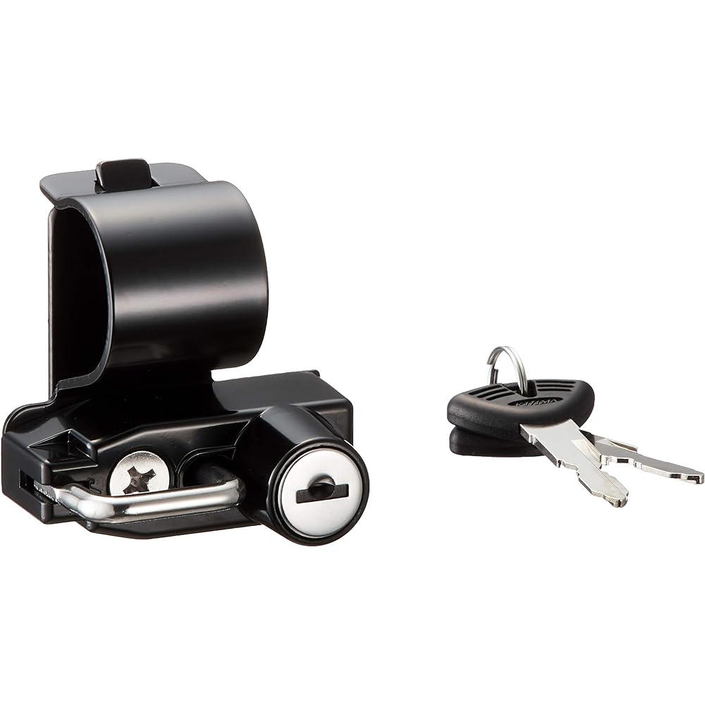 Kijima Honda 303-1597 Motorcycle Helmet Lock Holder, Black, ?1.1 inches (28.6 mm), Universal, Compatible with 2020 Rebel 250, etc