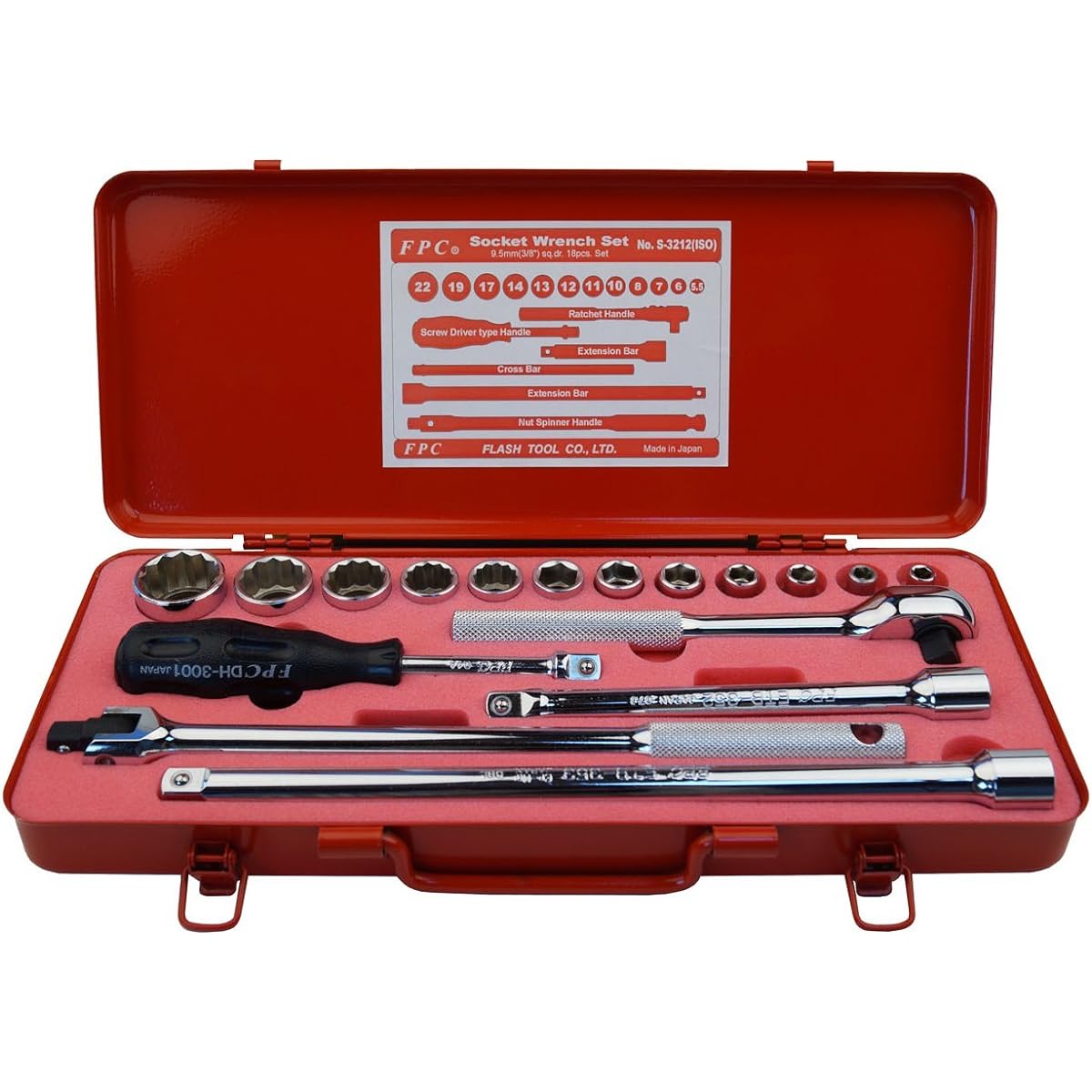 FPC socket wrench set S-3212 ISO