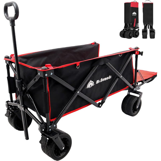 [MR. NOMADS] Carry wagon used by Japan rugby team Large capacity 170L Large tires Load capacity 150kg Freestanding storage Compact One-touch convergence type 170L Folding outdoor wagon Carry cart Camping cart Lightweight 4 wheels Camping RugbyJapanType (