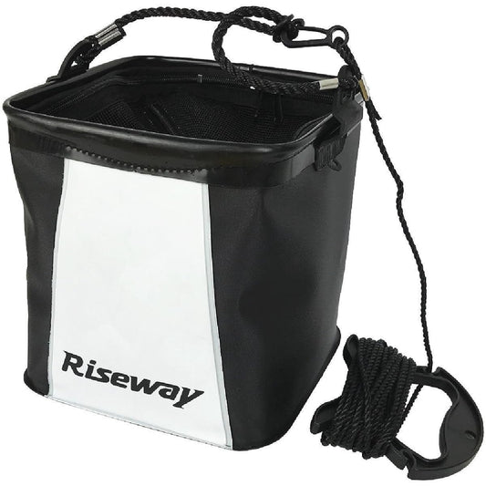 Riseway EVA Inverted Water Bucket Square Type (Rope Holder and Mesh Lid Included) Black Various 21cm/24cm UEV-018/019