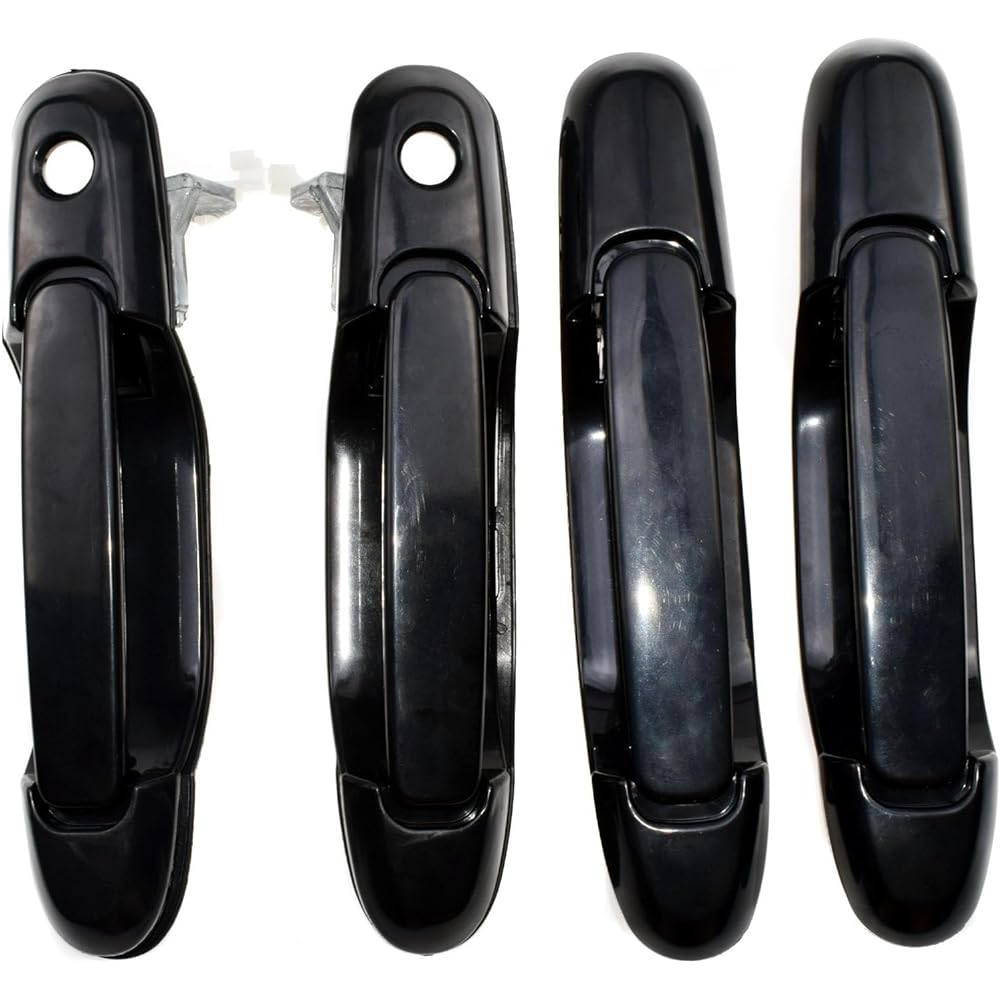 Car Parts Black and Black Outside Door Handle Floria left and right 69210-08010 69230-08020 Toyota Shinna 1998 1998 2001 2002 2002 2002 Car Parts (Color: Black Front Pair)