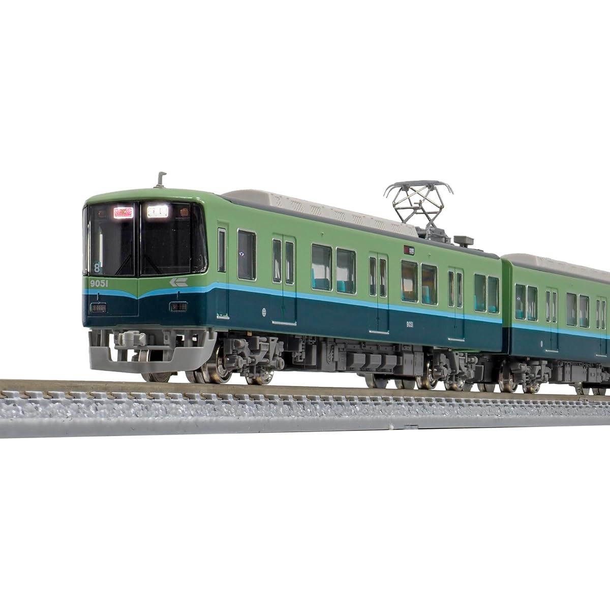 Green Max N Gauge Keihan 9000 Series Old Paint 9001 Formation 8-Car Formation Set with Power 31728 Railway Model Train