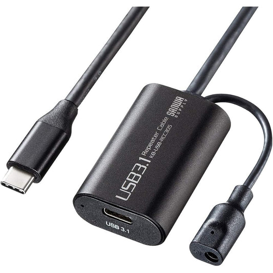 Sanwa Supply 5m Extension USB3.1 Type C-Type C Active Repeater Cable KB-USB-RCC305