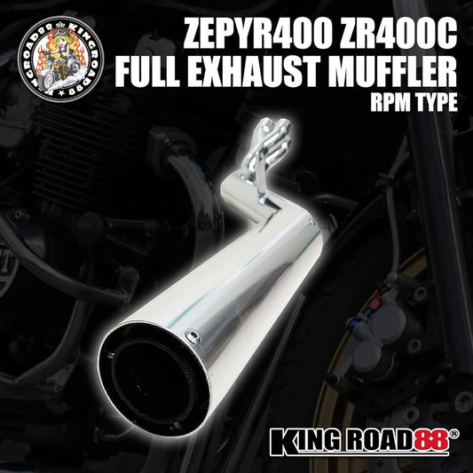 King Road 88 Zephyr 400 Muffler ZR400C KingRoad88 RPM Type Full Exhaust Muffler