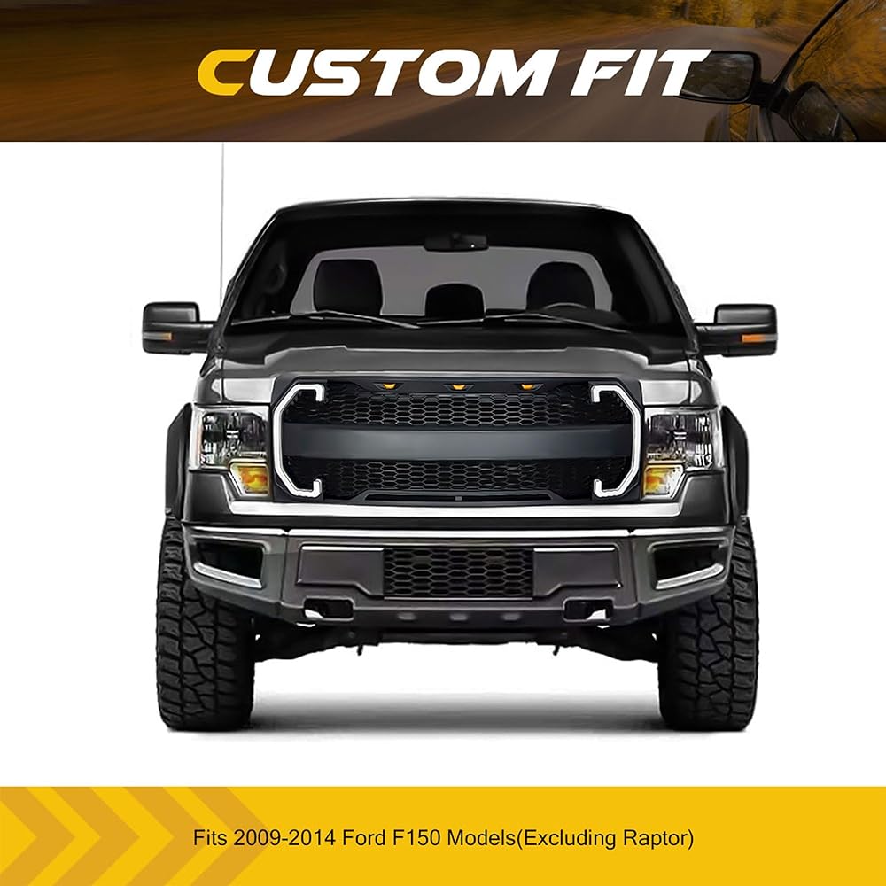 AMERICAN MODIFIED RAPTOR Style Grill 09-14 Ford F150
