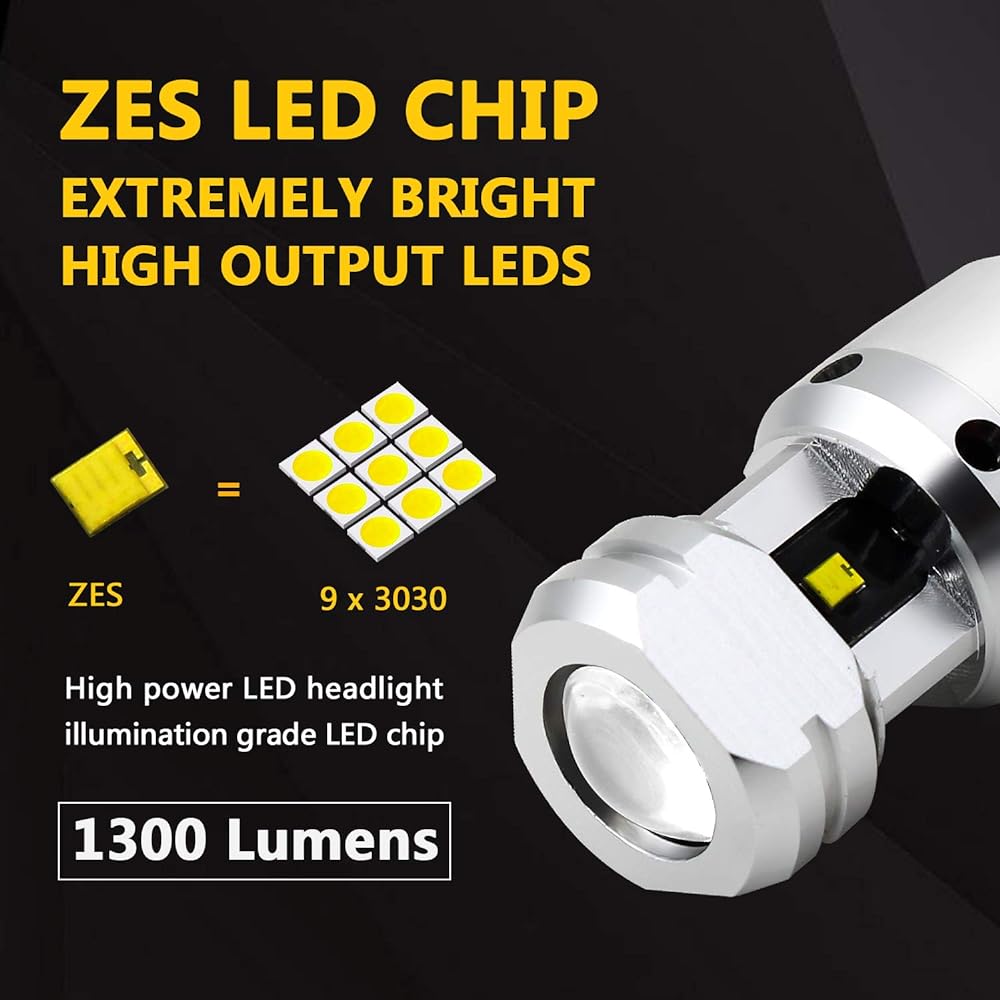 PHINLION 912 921 LED backup light bulb RV 2600 lumen ultra -high brightness ZES SMD T15 906 W16W Backup with projector backup Retirth Light 6000k xenon White