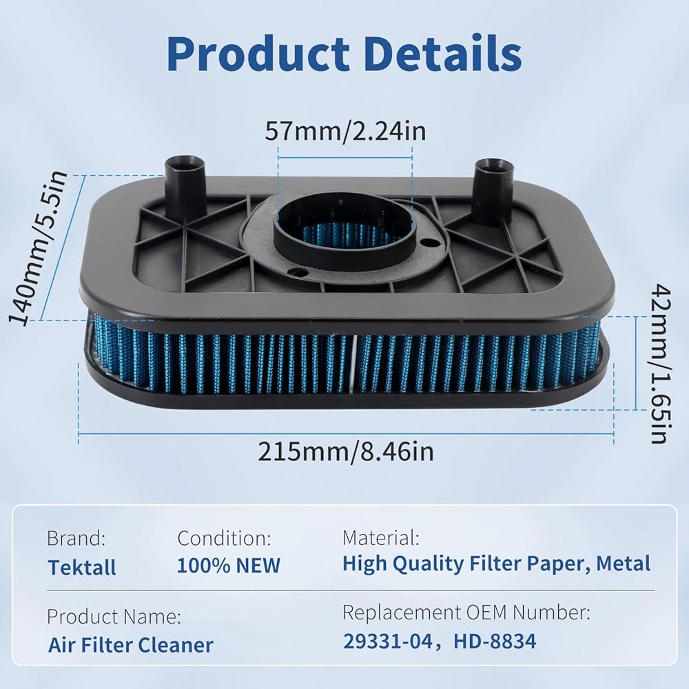 TEKTALL Air Cleaner Filter 29331-04 Harley Sportster 883 1200 2004-2013