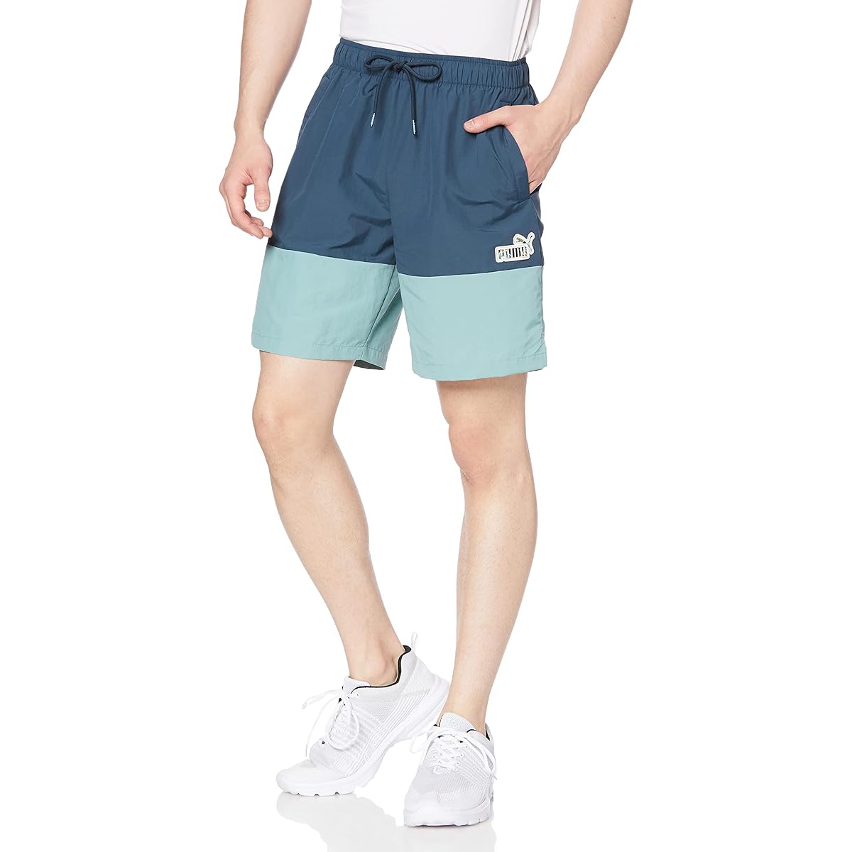 PUMA 674928 Men's Shorts, Half Pants, ESS+ Woven Color Block Shorts