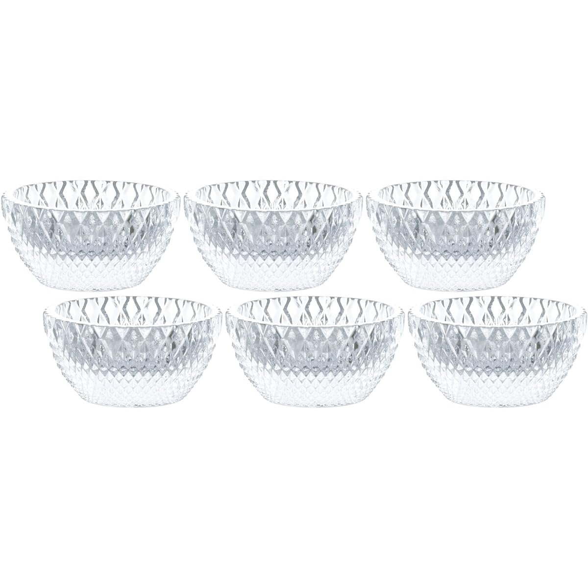 Adelia small bowl, clear, maximum 6.7 x height 3.2 cm, delicacies, set of 6, made in Japan F-77691