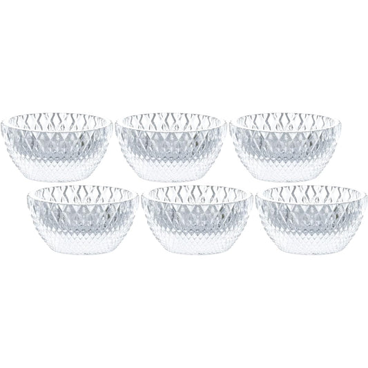 Adelia small bowl, clear, maximum 6.7 x height 3.2 cm, delicacies, set of 6, made in Japan F-77691