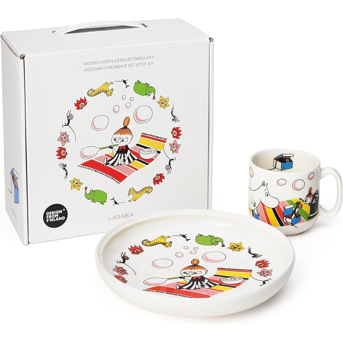 [Regular Imported Goods] Moomin (Moomin by ARABIA) Tableware Set (Mug & Plate) Children Set Chibi My (Boxed) 1023463