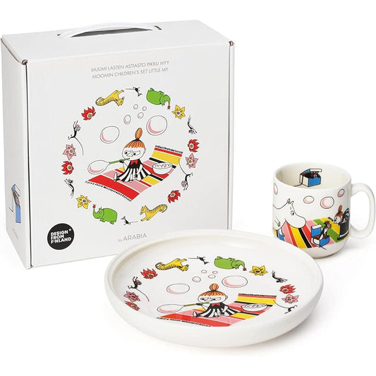 [Regular Imported Goods] Moomin (Moomin by ARABIA) Tableware Set (Mug & Plate) Children Set Chibi My (Boxed) 1023463