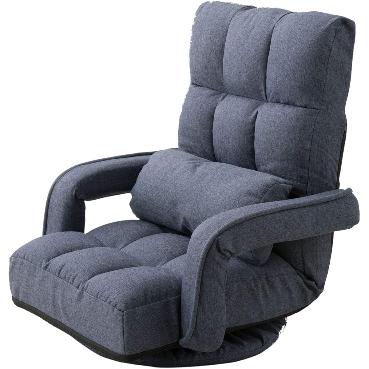 Emur Chair Swivel Chair Chair Reclining 14 Levels Lever Type Compact Cushion Navy Blue