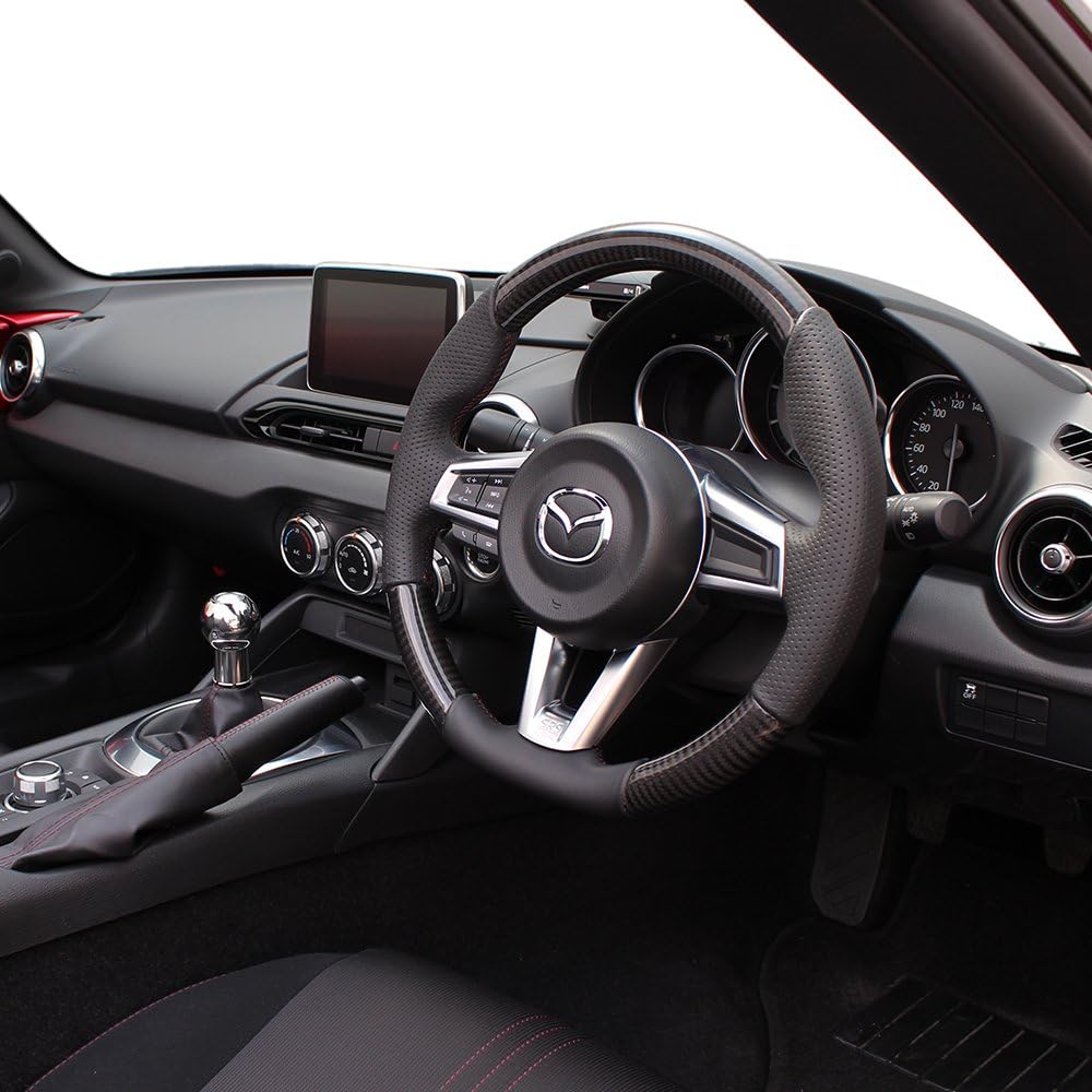 REAL Steering [Mazda Roadster (ND)] Gun Grip Black Carbon MZC-BKC-DW