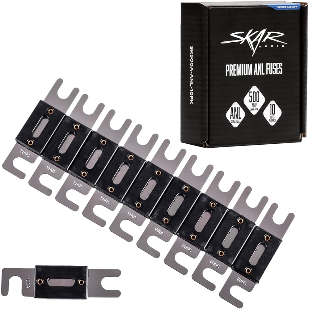 SKAR AUDIO 500 Amperi Nickel plating anl fuse (10 packs) SK500A-Anl-10pk