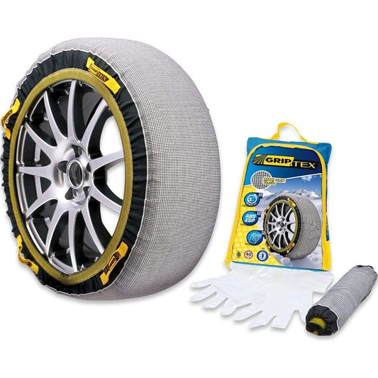 [Regular Imported Product] Snow Grip TEX (TX-4) Fabric Tire Chain Easy Installation Snowy Road Anti-Slip Work Gloves Included