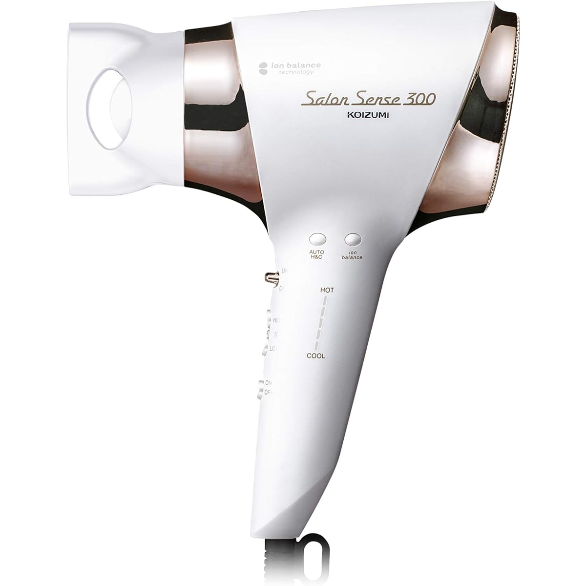 Koizumi Hair Dryer Ion Balance Salon Sense 300 Automatic Hot/Cold Switching White KHD-9940/W
