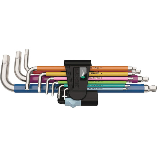 Wera 05022669001 | 3950SPKL/9 Stainless Steel Multicolor Hex Key Set [Regular Japanese Import Product]