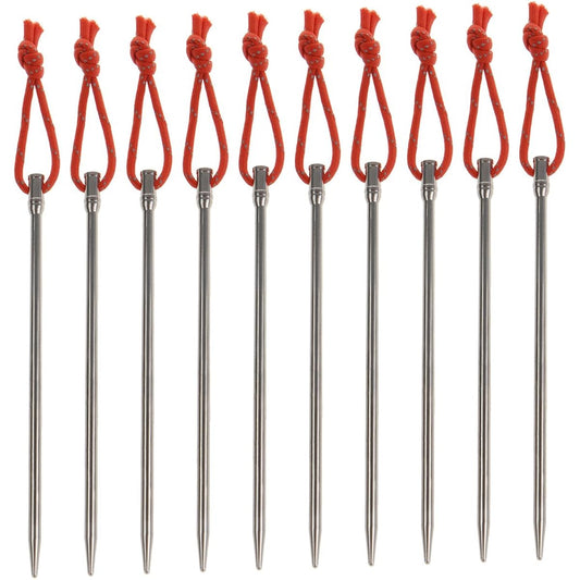 10 high-strength titanium nail pegs that can be firmly driven into fields where Dingtai pegs cannot stand [parallel import goods]