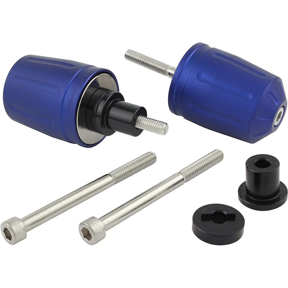 POSH Motorcycle Supplies Handlebar End Ultra Heavy Bar End Type 2 For Kawasaki Genuine Handlebar M6 Type NINJA H2-SX and Others Matte Blue 033689-31-10
