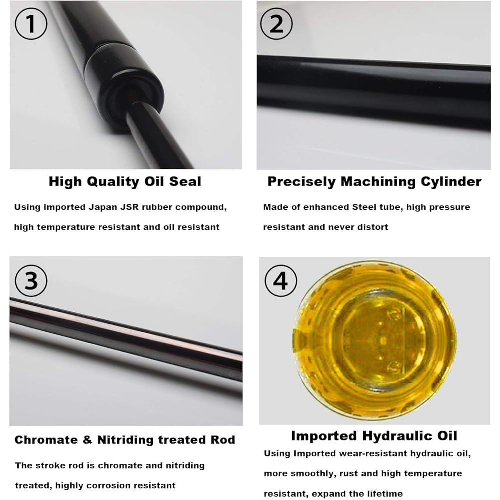 BENEGES Front Food Lift Support 2 Pieces 1999-2005 Porsche 911 1997-2004 Porsche Boxster Gas Spring Charge Dogock Strut Dumper 6364 SG406023