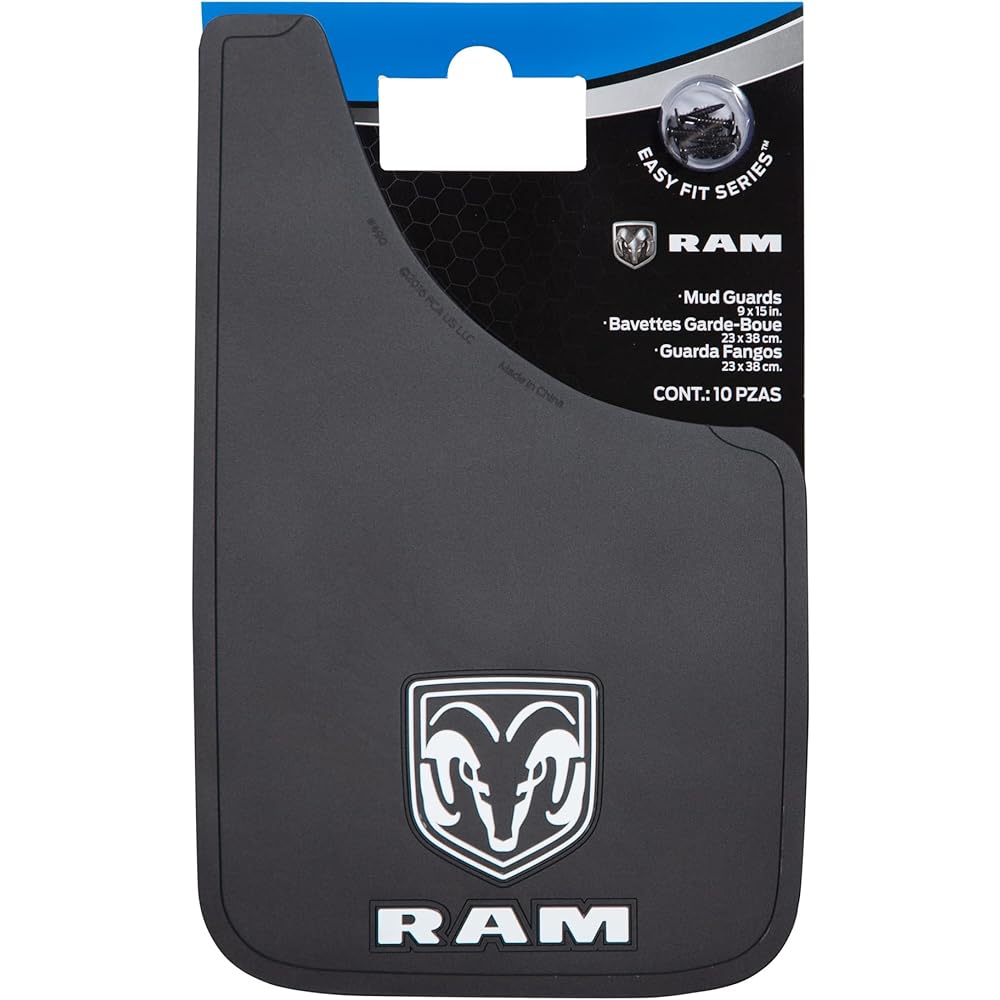 Plasticolor Dodge Lam Lam White Logo Easy Fit 15 inch Mad Guard 2 pieces