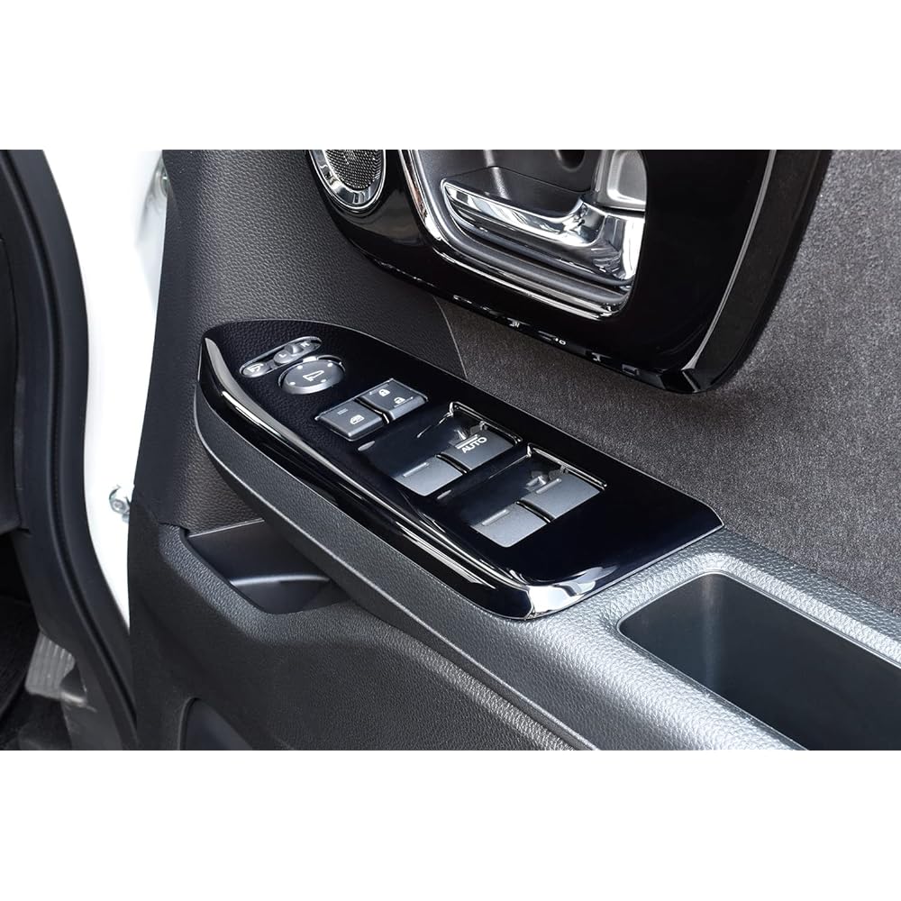 SecondStage Honda N-BOX (JF3/JF4) PWSW (Door Switch) Panel, Piano Black, H032BLK