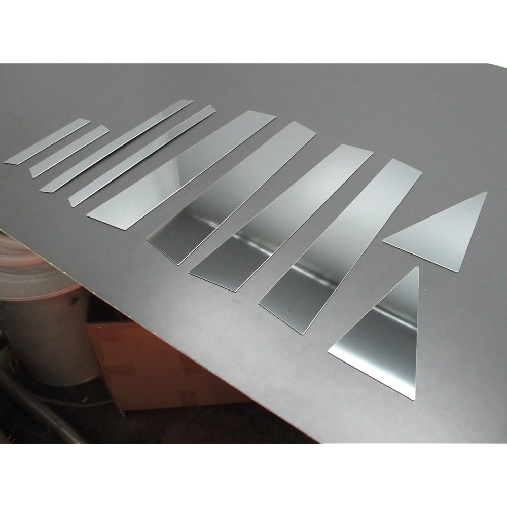 BRIGHTZ Prius α ZVW40W ZVW41W Super Mirror Stainless Steel Black Plated Pillar Panel Useful 10PC [PIL-BLA-306] Prius α Alpha Alpha Alpha Alpha 6507