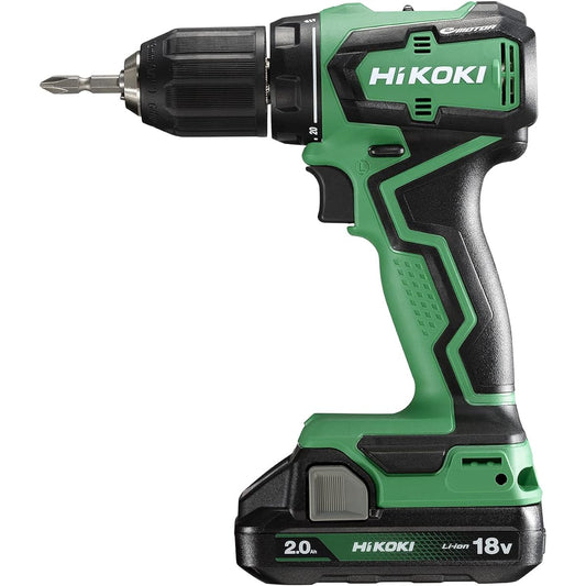 HiKOKI 18V Rechargeable Driver Drill First Repair Warranty Includes 2 18V2.0Ah Storage Batteries, Charger, and Case DS18DD(2BG)