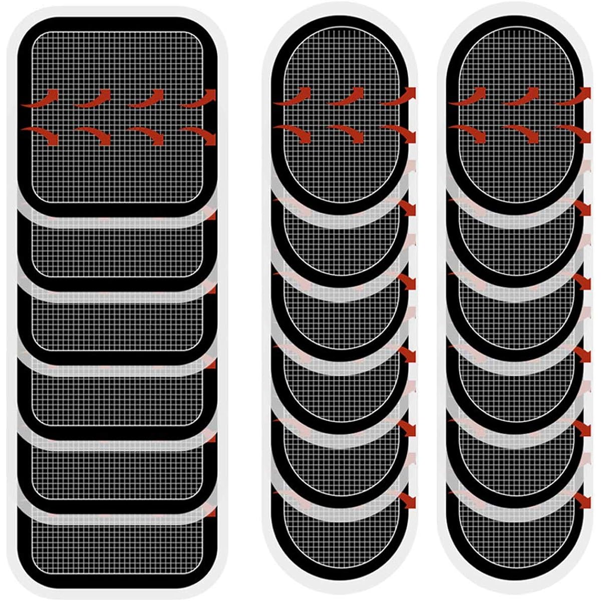Coomatec EMS compatible replacement pads Applicable replacement pads large capacity 3 pieces * 6 sets (6 pieces for front + 12 pieces for side)