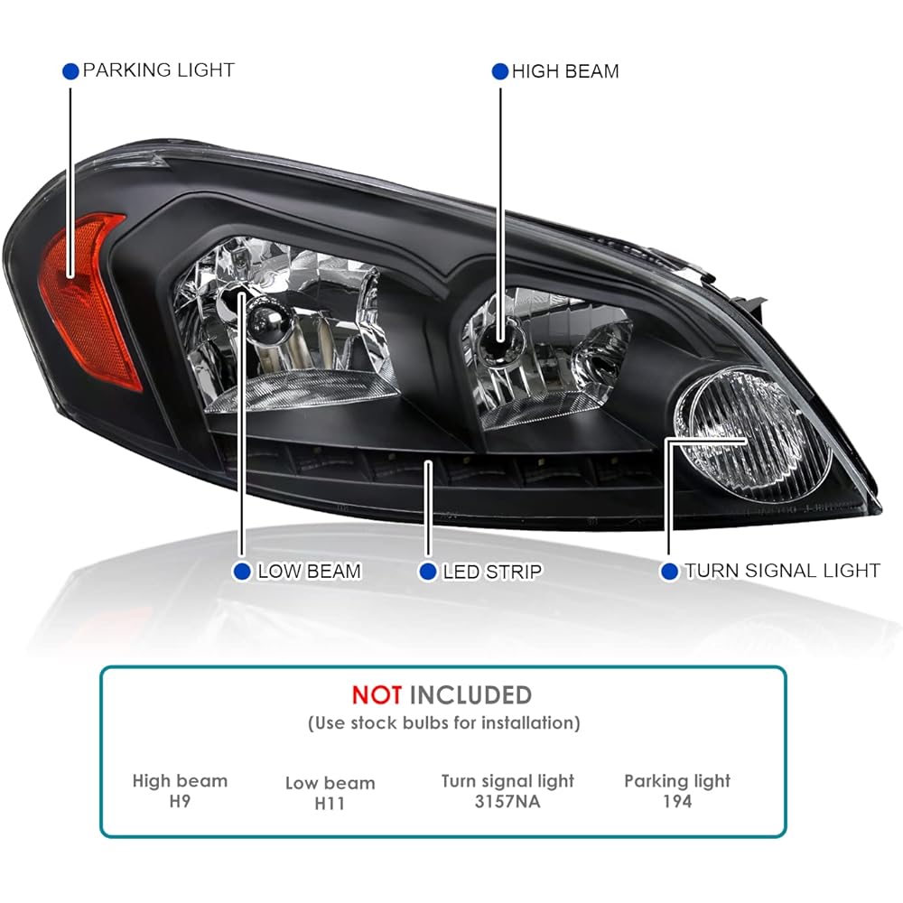 Spec-D Tuning 2LH-IPA06JM-V2-RS Black Headlight (Europe)