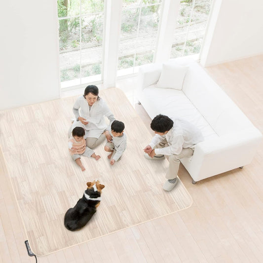 Meiwa Gurabia Waterproof insole carpet that can also be used as a hot carpet cover AHW-1003HH 200cm x 250cm (for 3 books) Wood grain white