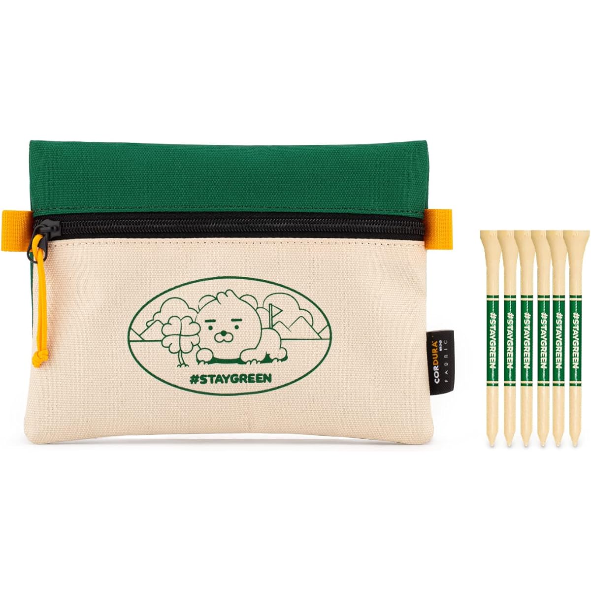 [Official] KAKAO FRIENDS GOLF Stay Green Golf Tees, Bamboo Golf Tees, Set of 100 (Ryan Ryan)