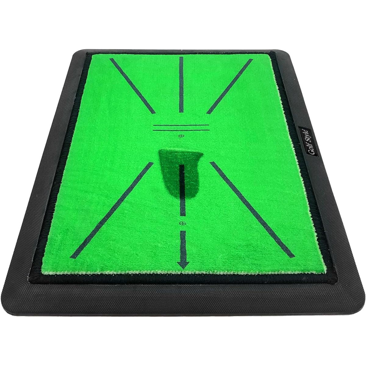 GolfStyle Duff Check Golf Mat You can check the turf marks Golf Practice Mat Practice Swing Iron Swing Marks Shot Mat Practice Rubber Mat 34 x 44cm