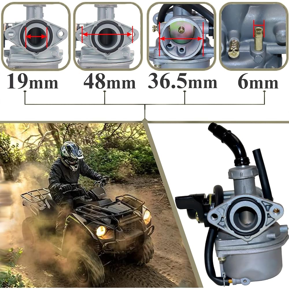 The carburetor for 19mm 50cc-125cc conforms to GO KARTS dirt bike 4-cycle engine