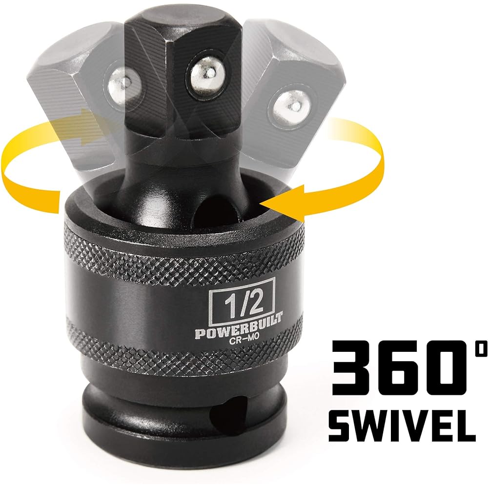 PowerBuild 647095 Impact Universal Joint & Adapter 7 Points Set