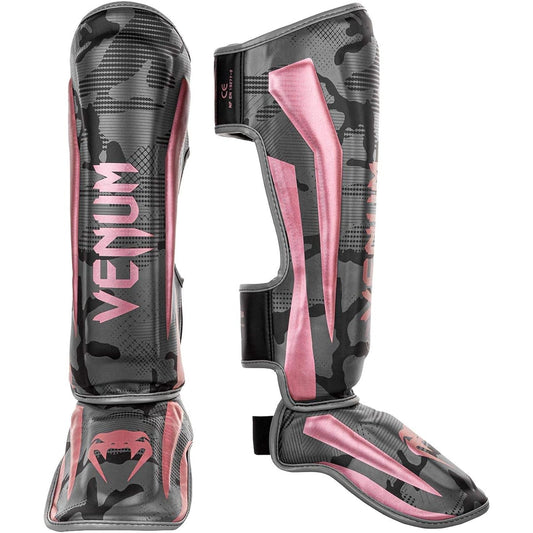 Venum Elite Shin Guards Black/Pink Gold XL