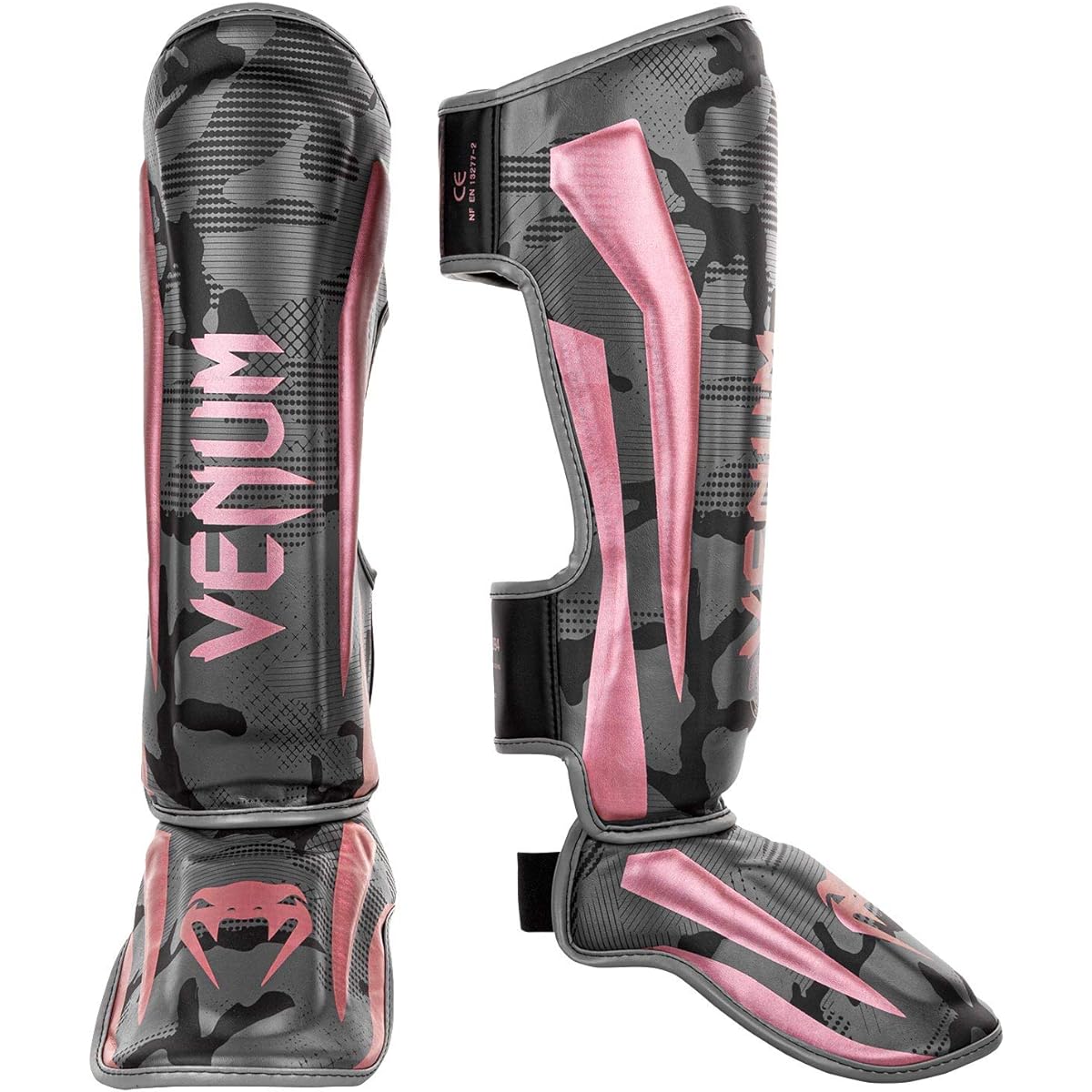 Venum Elite Shin Guard Black/Pink/Gold L