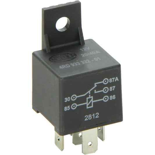 Hella 933332011 12V 20/40A SPDT with relay bracket black