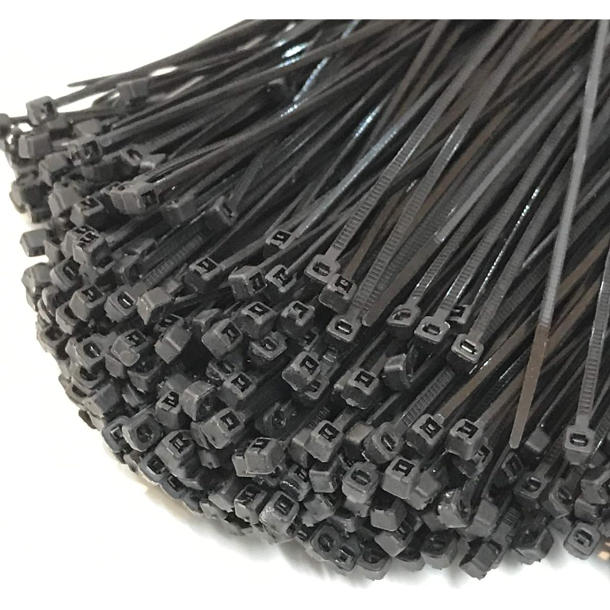 [Cicogna] Cable ties 5000 pieces Length 20cm Nylon One-touch Black 1.9 x 200mm (Black 5000 pieces)