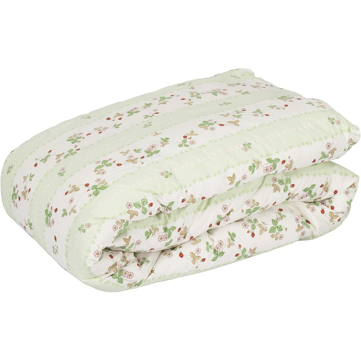 Nishikawa Down Comforter Single Wedgwood Wild Strawberry Made in Japan Green KA01251014G