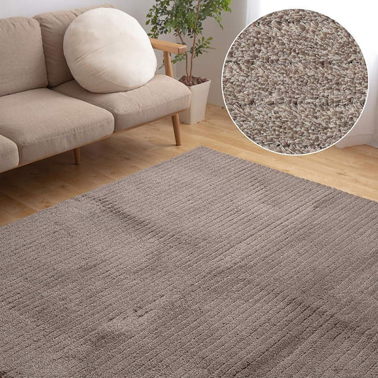 Niceday Rug Brown 190 x 190 (approximately 2 tatami mats) Compatible with floor heating/hot carpet, Function: Heat storage/heat retention effect 34103206