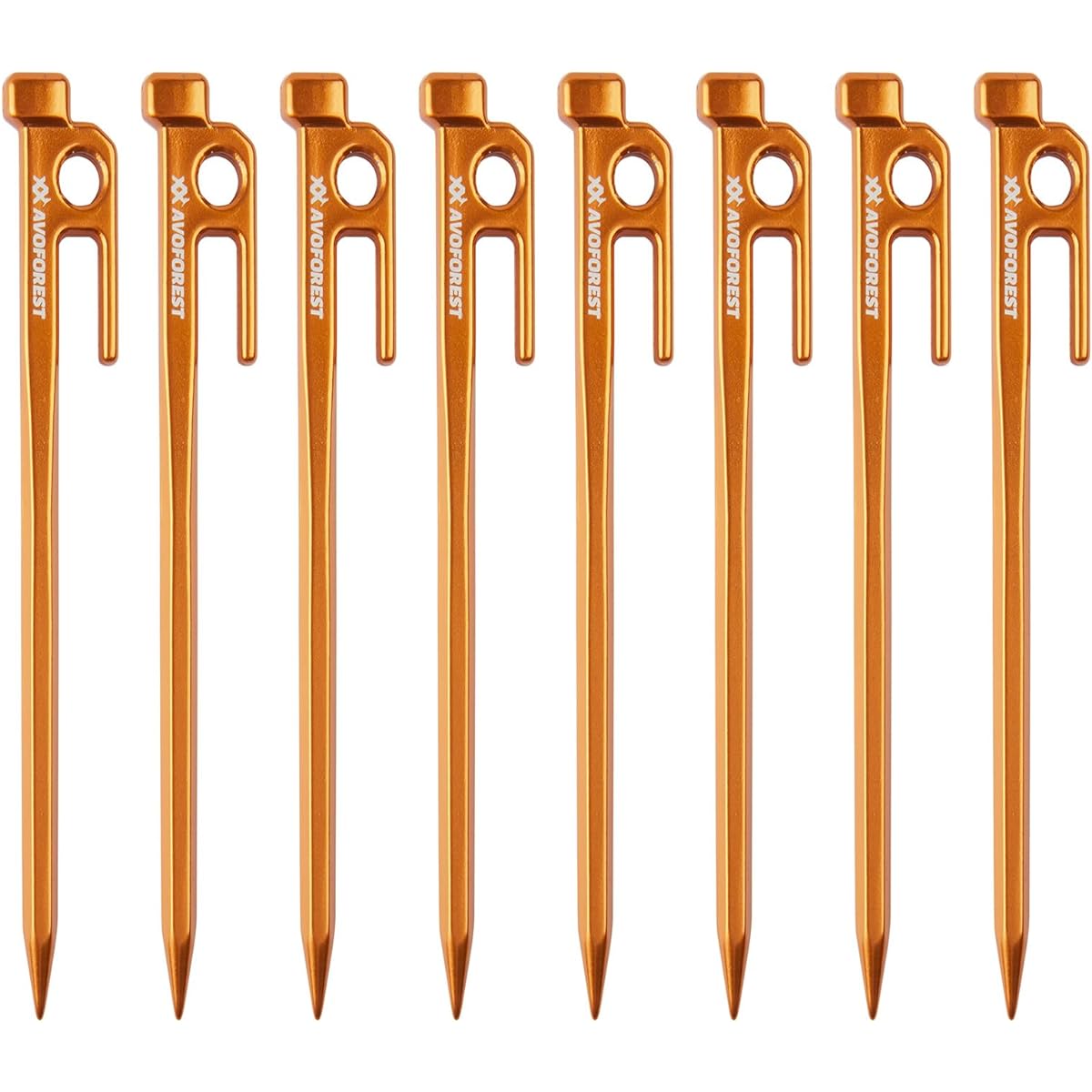 [Industry's first] AVOFOREST forged pegs, aluminum pegs, camping pegs, 20cm/30cm, set of 4/8 pieces, integrally molded, no welding, tent pegs, ultra lightweight, high strength, rust resistant, for tents, tarps, outdoor/camping supplies, rocky areas, sand