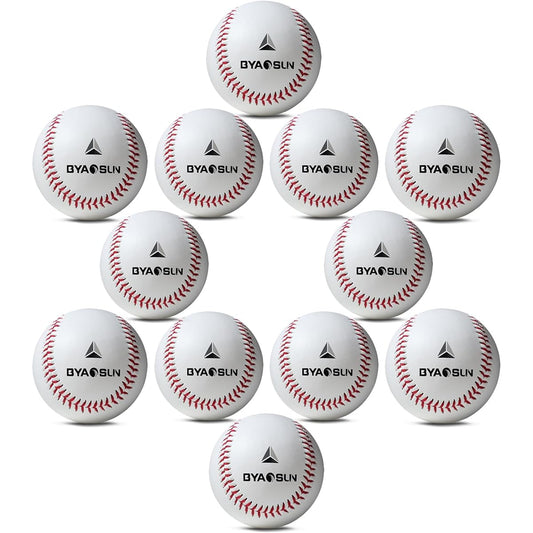 BYAOSUN Baseball Ball, Hardball, Practice Ball, 12 Balls, Pitching, Pitching Practice, High School, University, Junior High School, Club Activities, Baseball, Training Ball, Hardball, Pitching, Training Ball