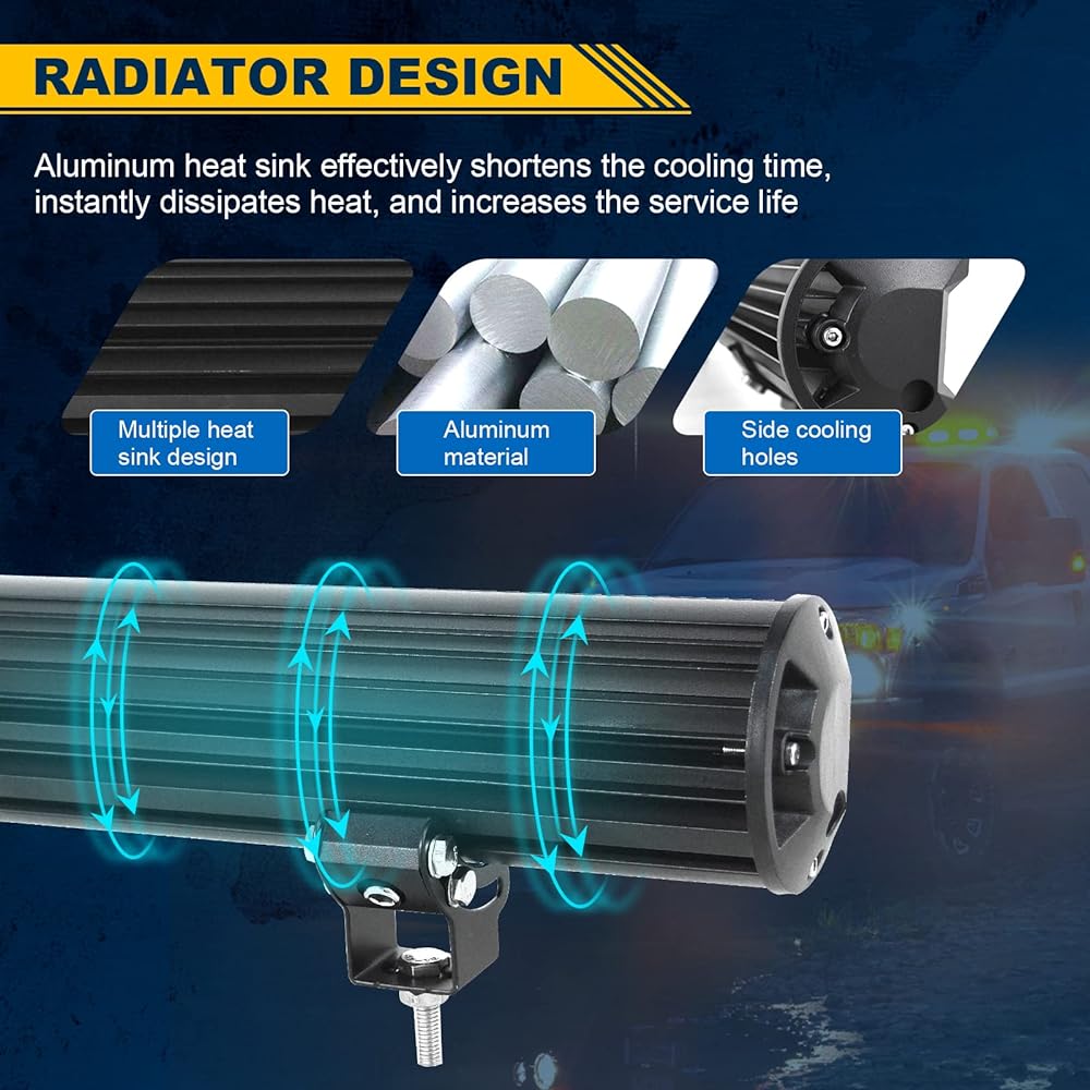 RIGIDON Work Light, LED Light Bar, For Cars, 39 Inches, 540 W, 12 V - 24 V, IP67 Waterproof, Wide Angle, Narrow Angle, Car Exterior Light, Front Light, Backlight, Off-Road, Light Tiger, Forklift, Compatible with Work Vehicles (Single Item)