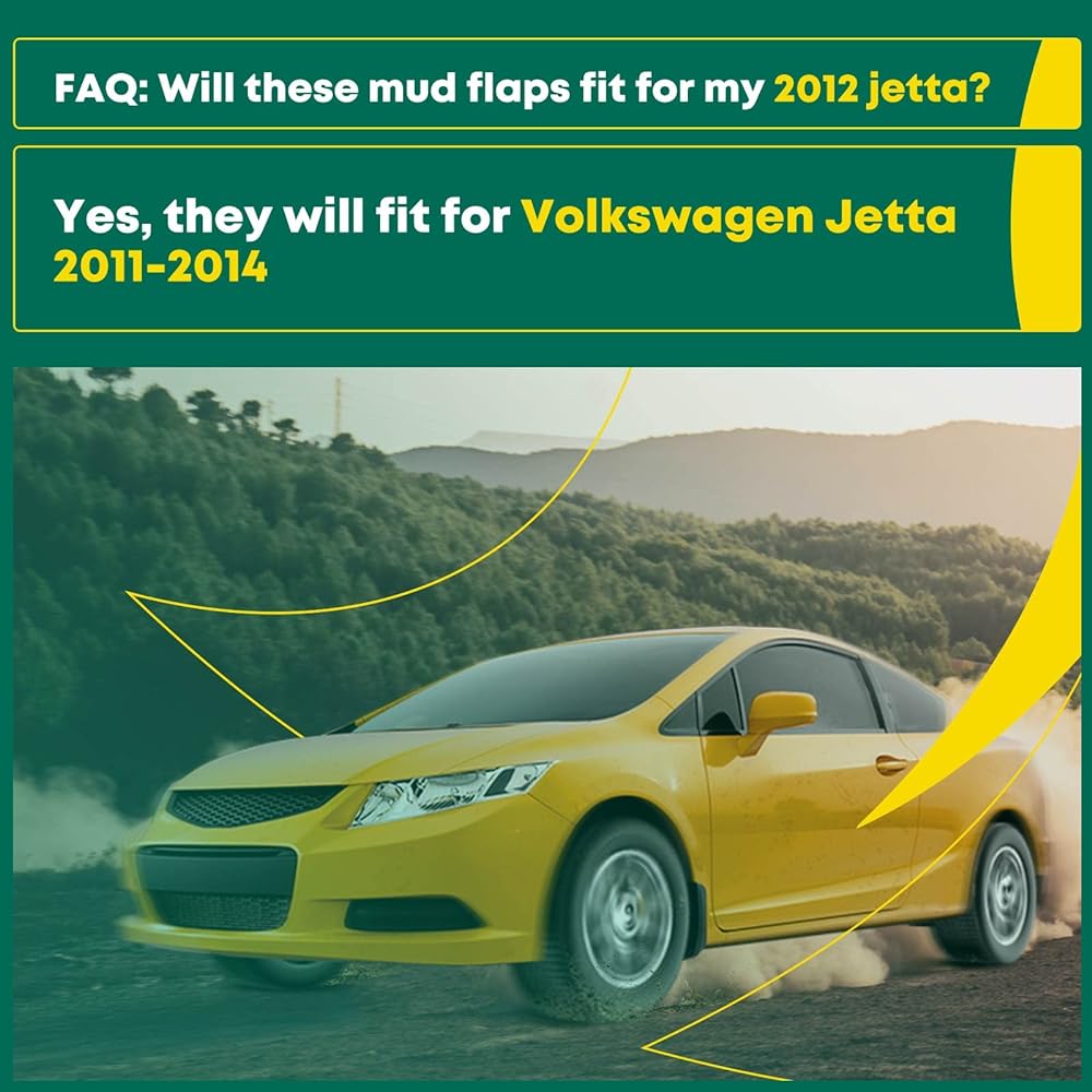 Mud Flaps Plash Guard Set for Volkswagen Jetta 2011 - 2014