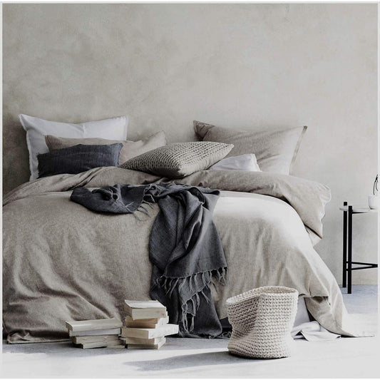 Leadtimes Duvet Cover, Semi-Double, 4 Piece Set, 100% Cotton, Bedding Cover Set, Duvet Cover Set, Bed Cover Set, Korean, Duvet Cover, Fitted Sheet, Pillowcase, Bedding Cover, Sheet Set, Stylish, Plain, Moisture Absorbent, Breathable, Comfortable to the T