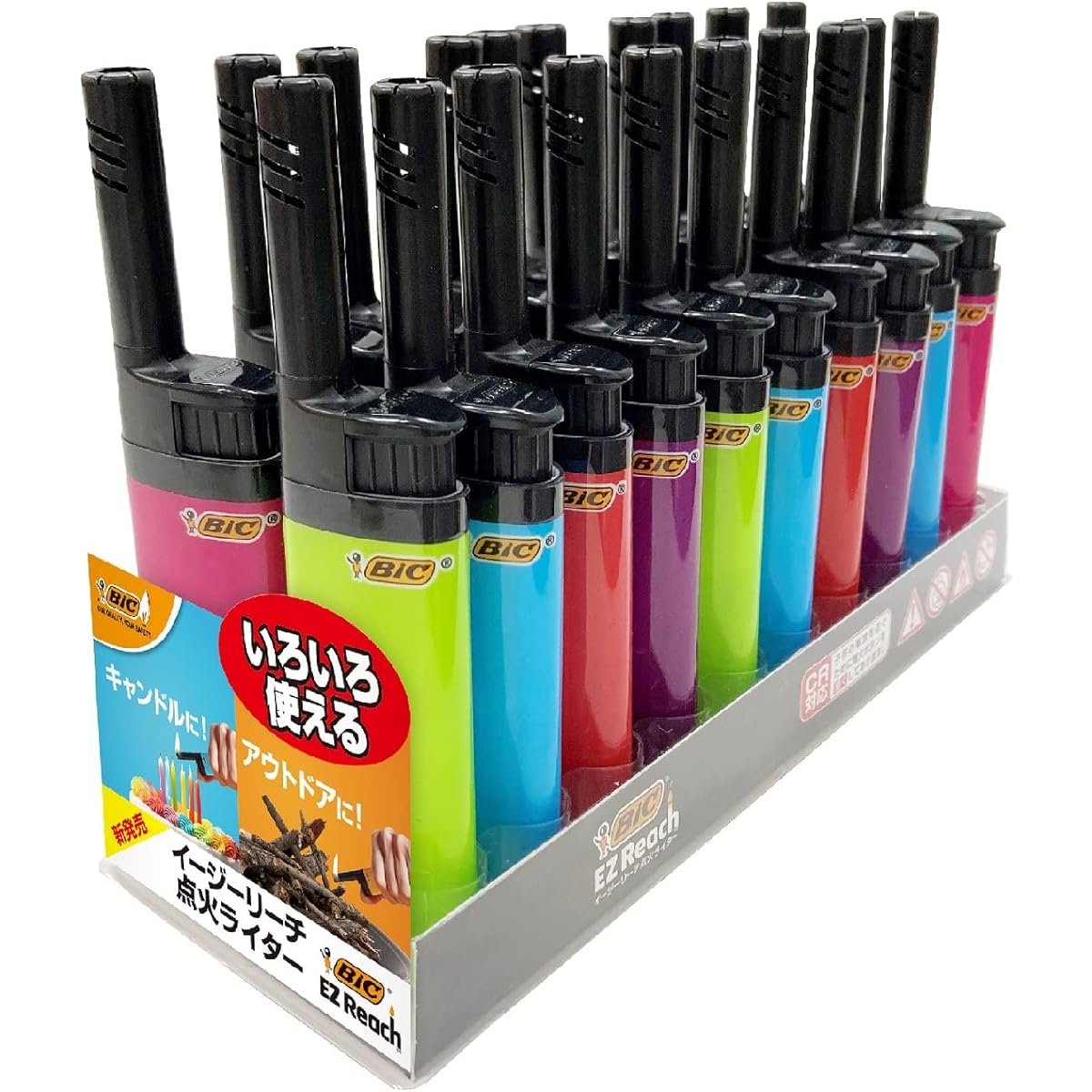 Bic Japan Bic Lighter Easy Reach Disposable Set of 20 with Display Tray J38L-EZR